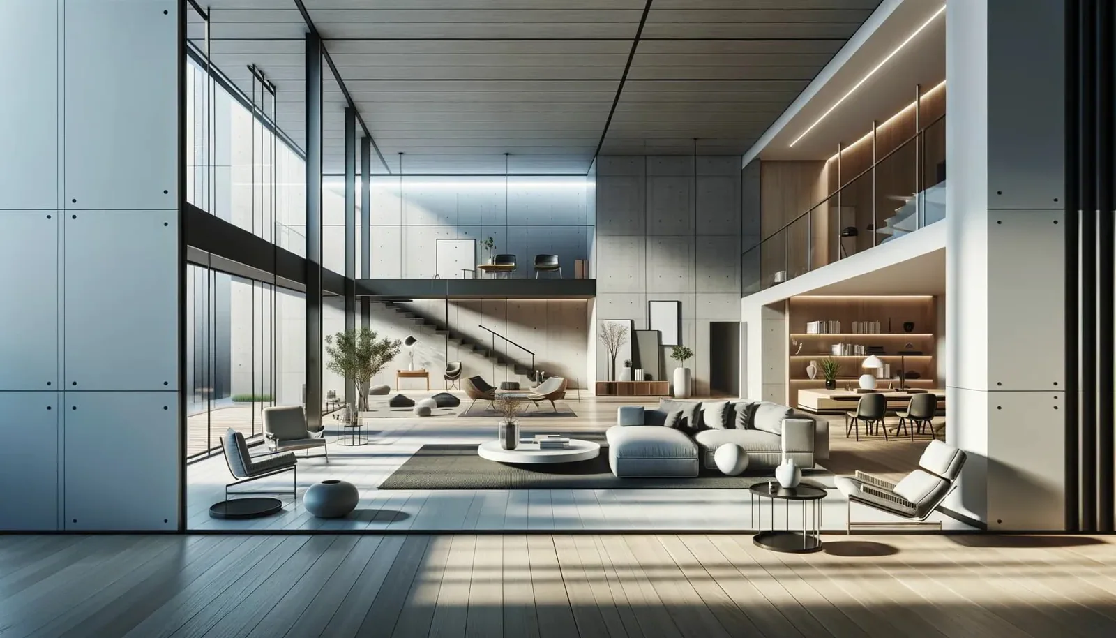 Modern interior design scene