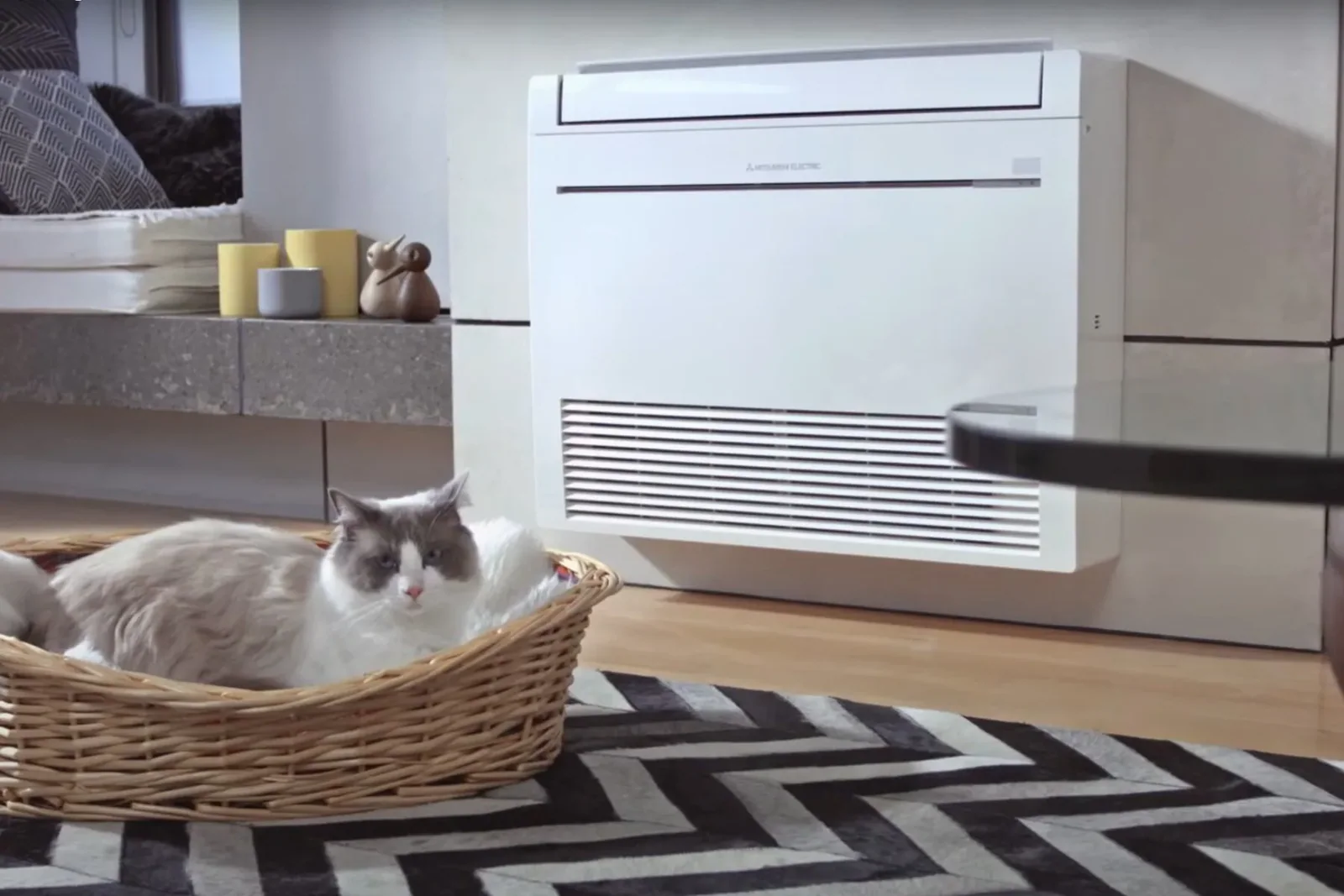 Mitsubishi floor mounted heat pump