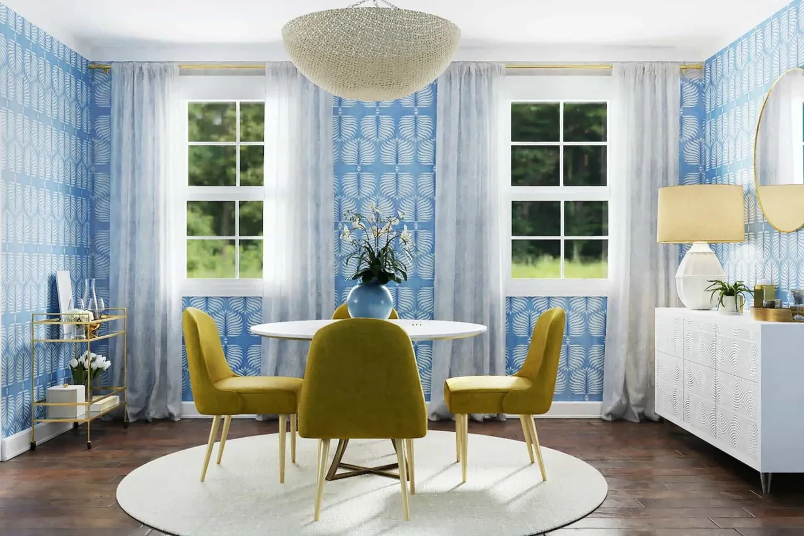 pattern used in a living room design