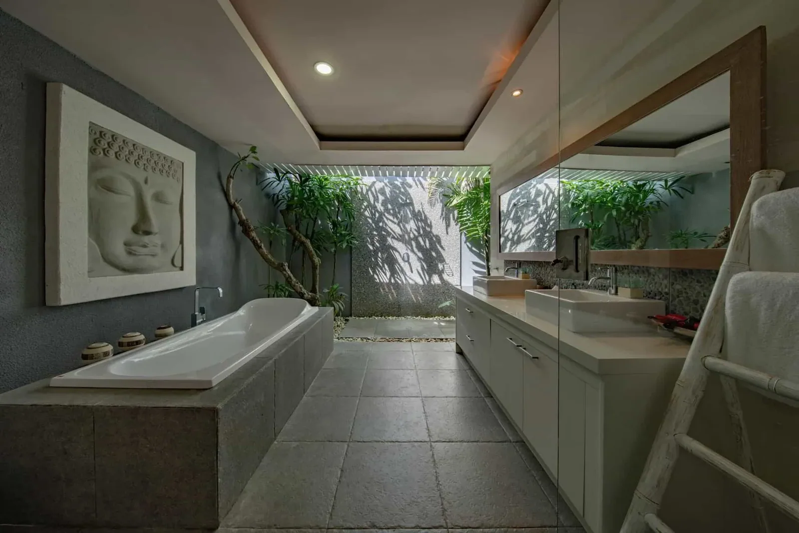 Modern bathroom in a basement