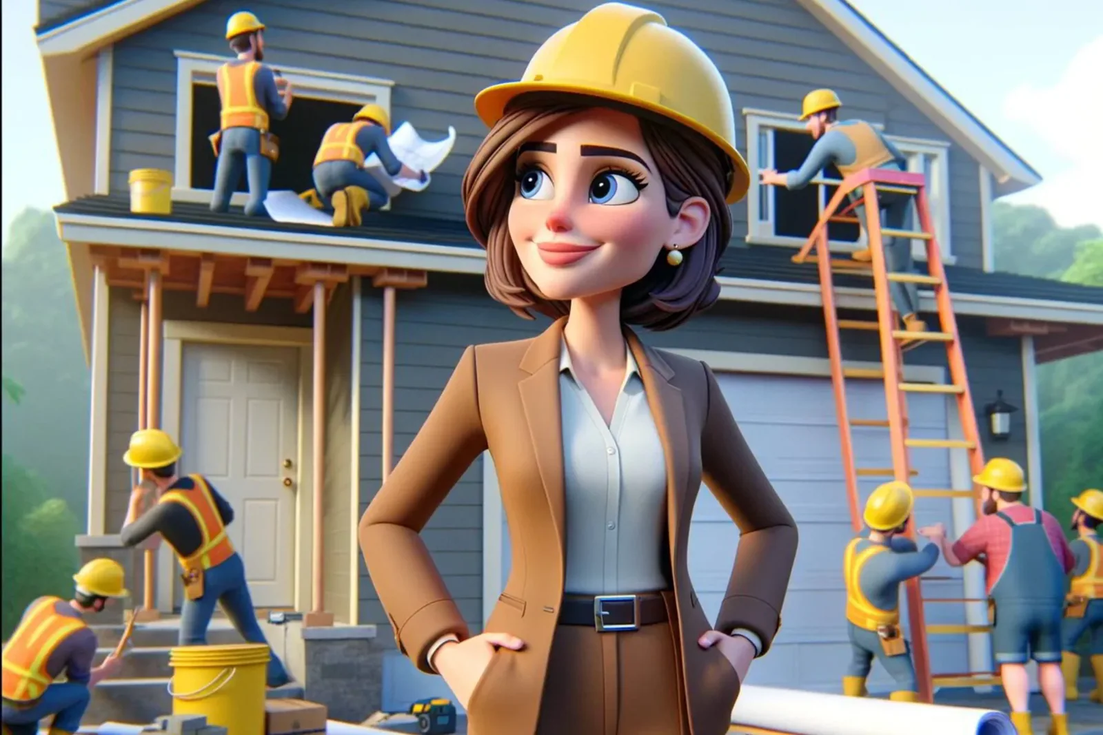 Renovation project manager is happy with the execution of the project