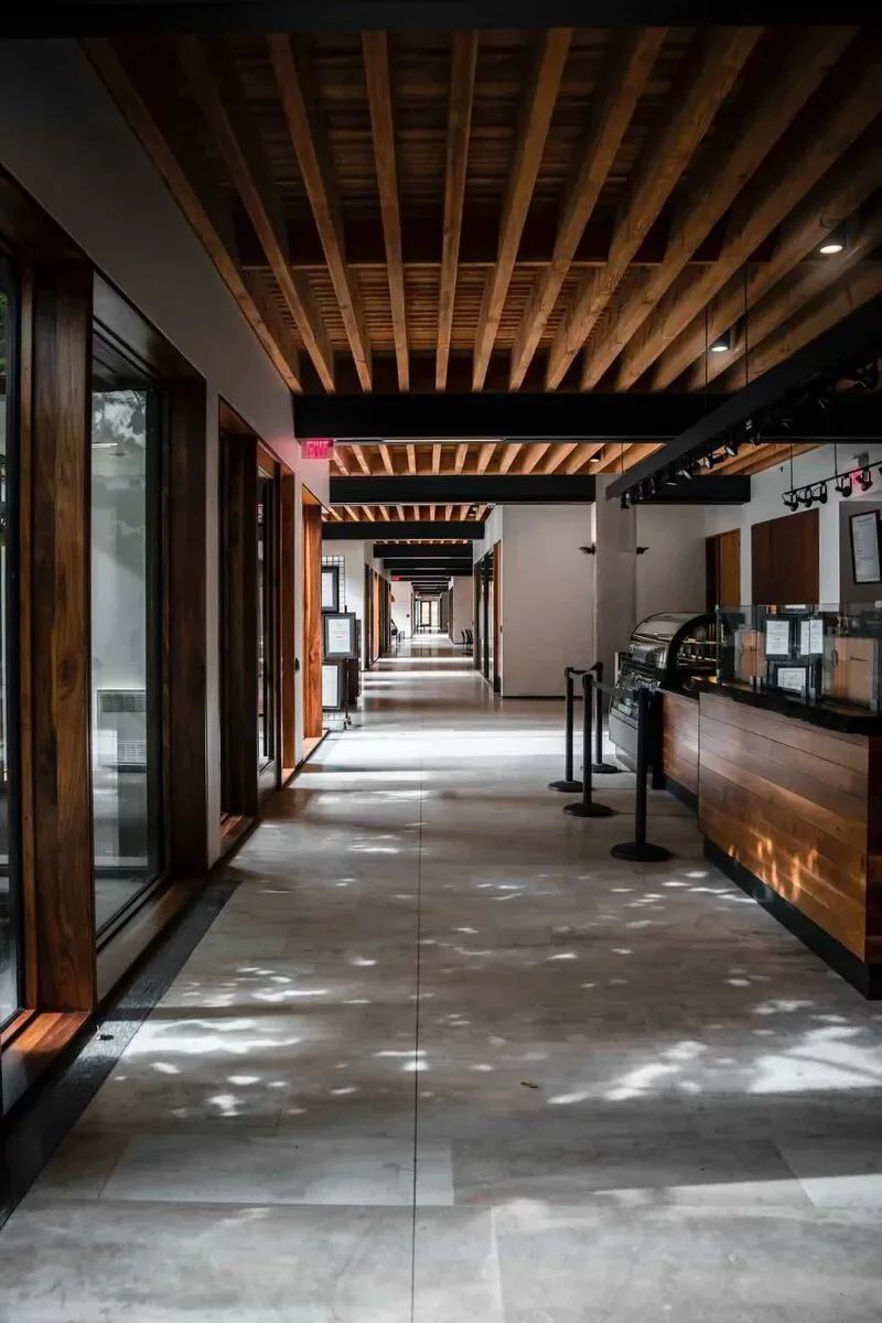 hallway with ambient lighting