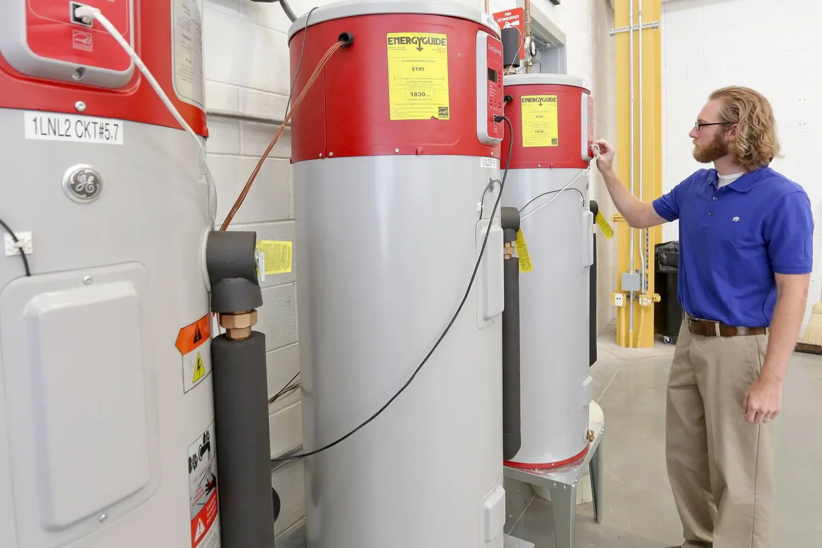 new heat pump water heaters being tested