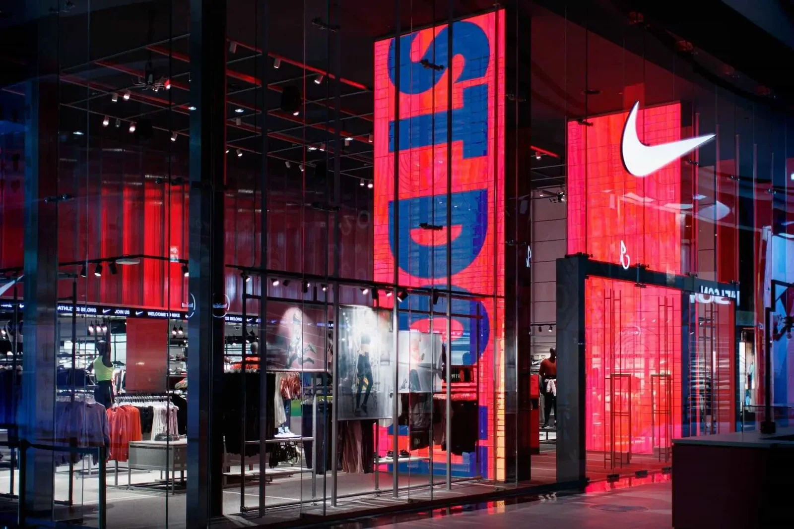 modern nike retail storefront
