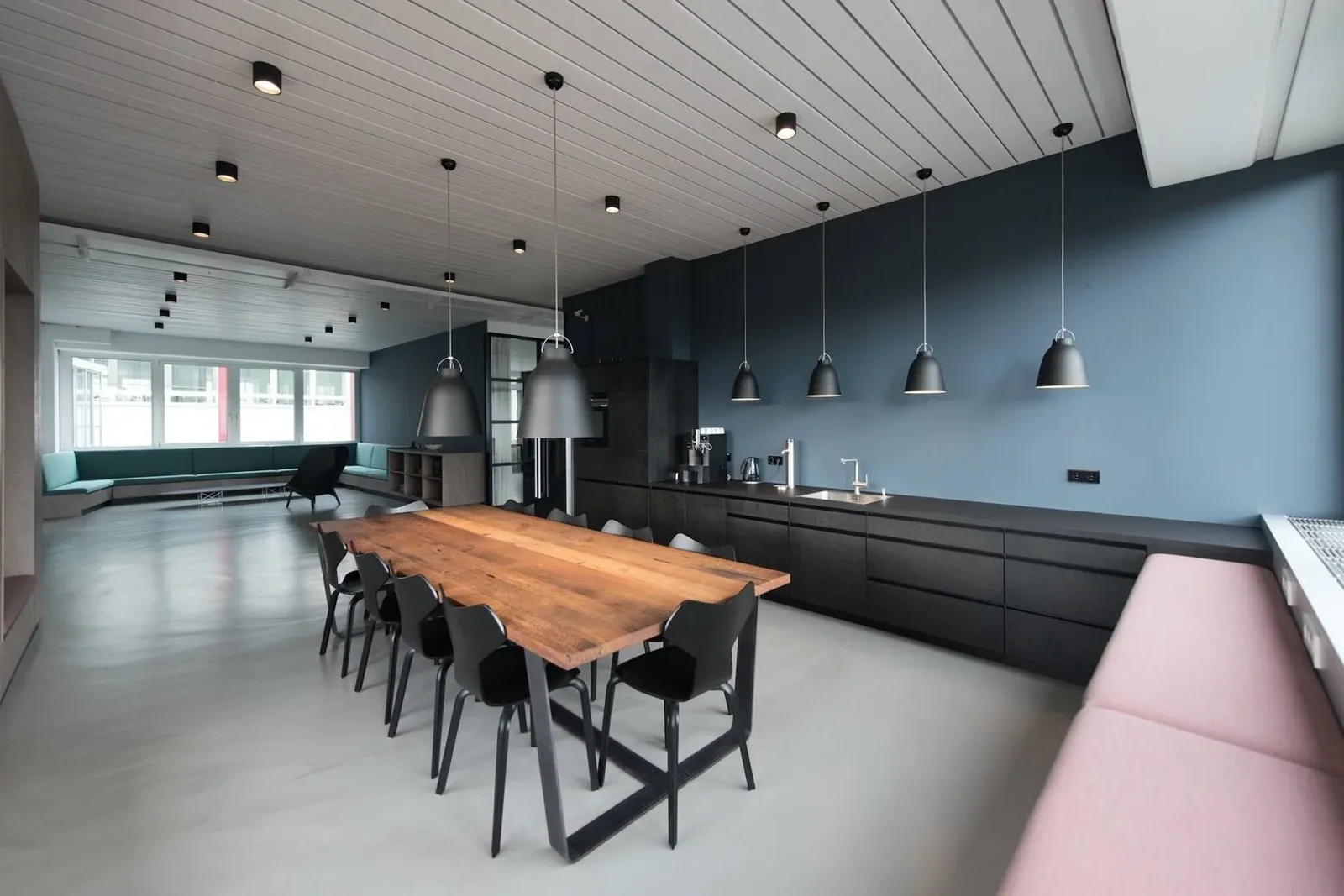 open office kitchen space