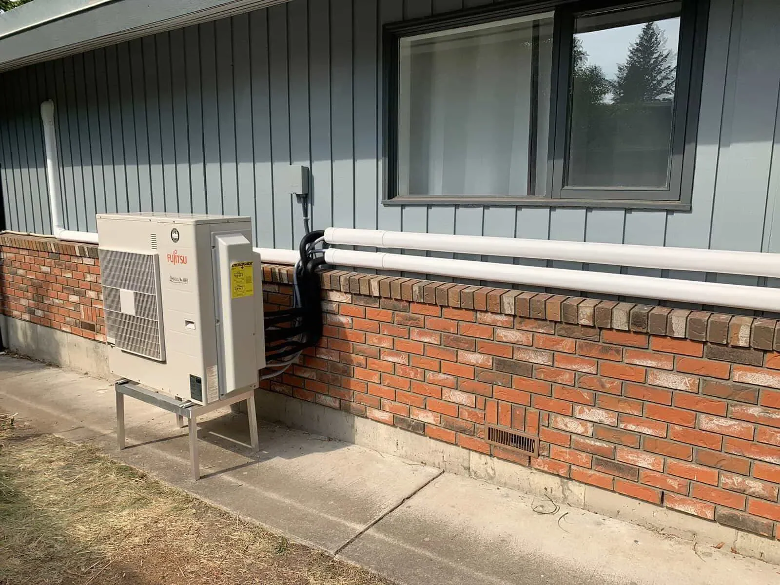 Ductless heat pump installation