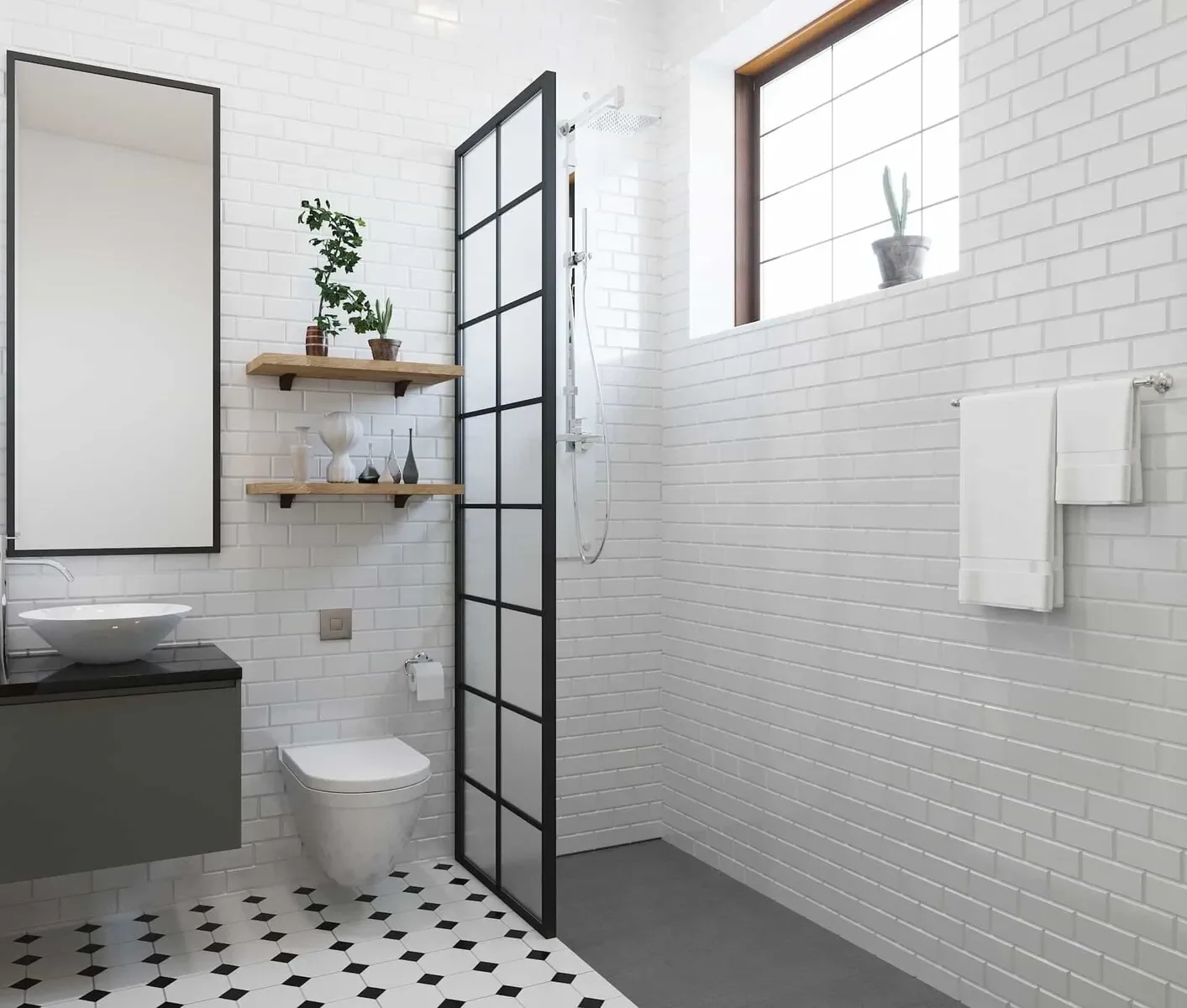 Saniflow toilet system in bathroom