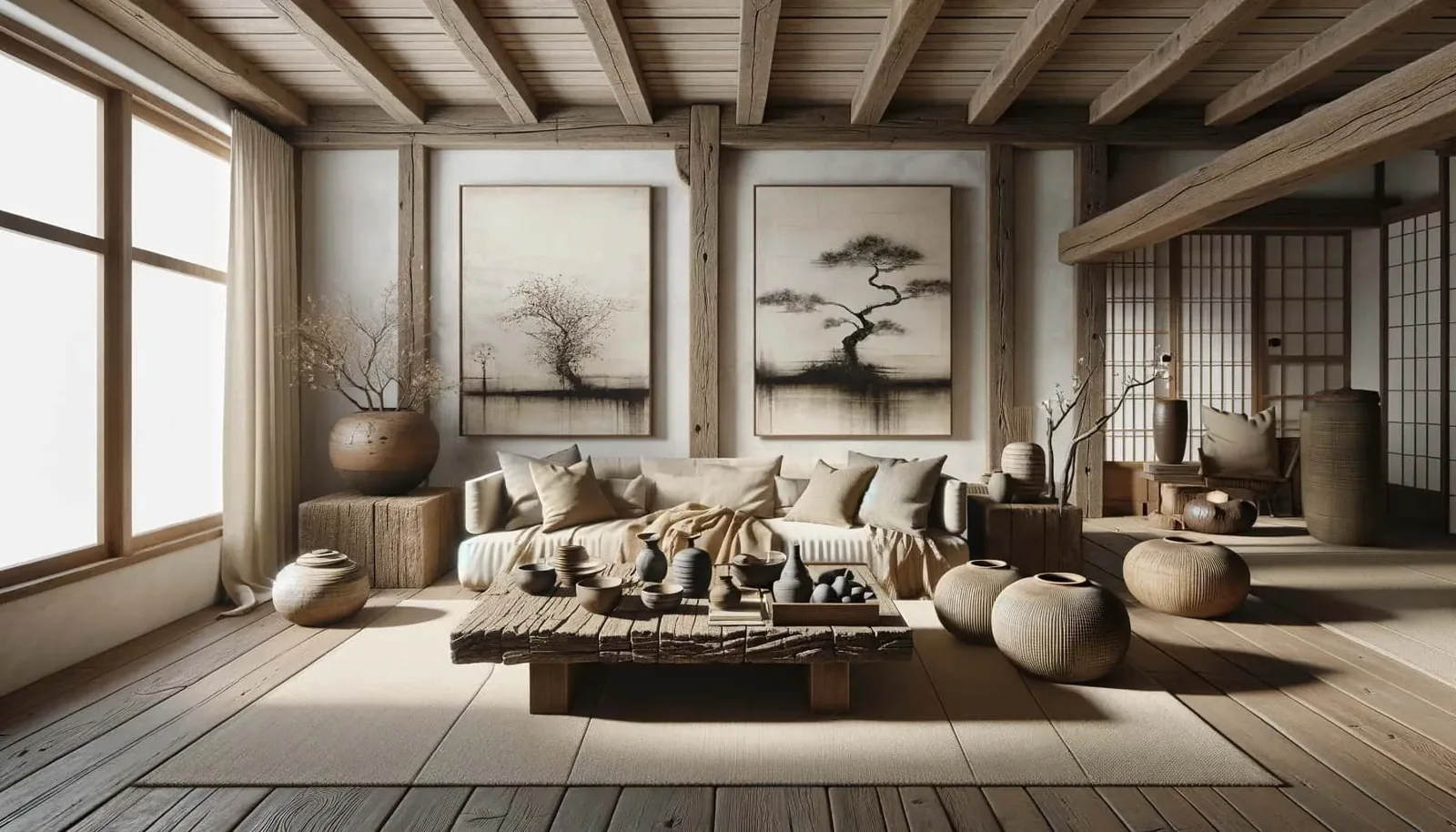 wabi sabi interior design scene