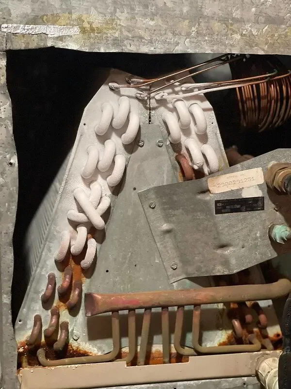 frozen evaporator coil