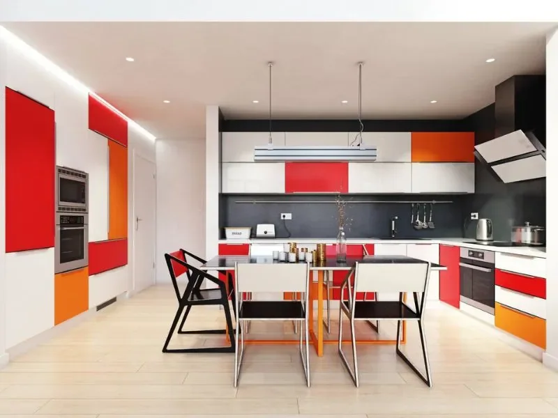 using line in a kitchen design