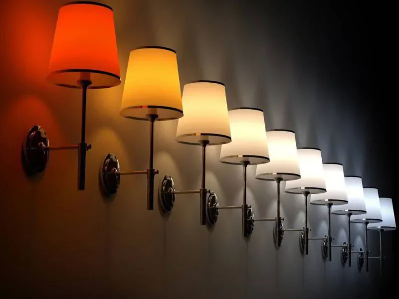 a range of light colors and temperatures