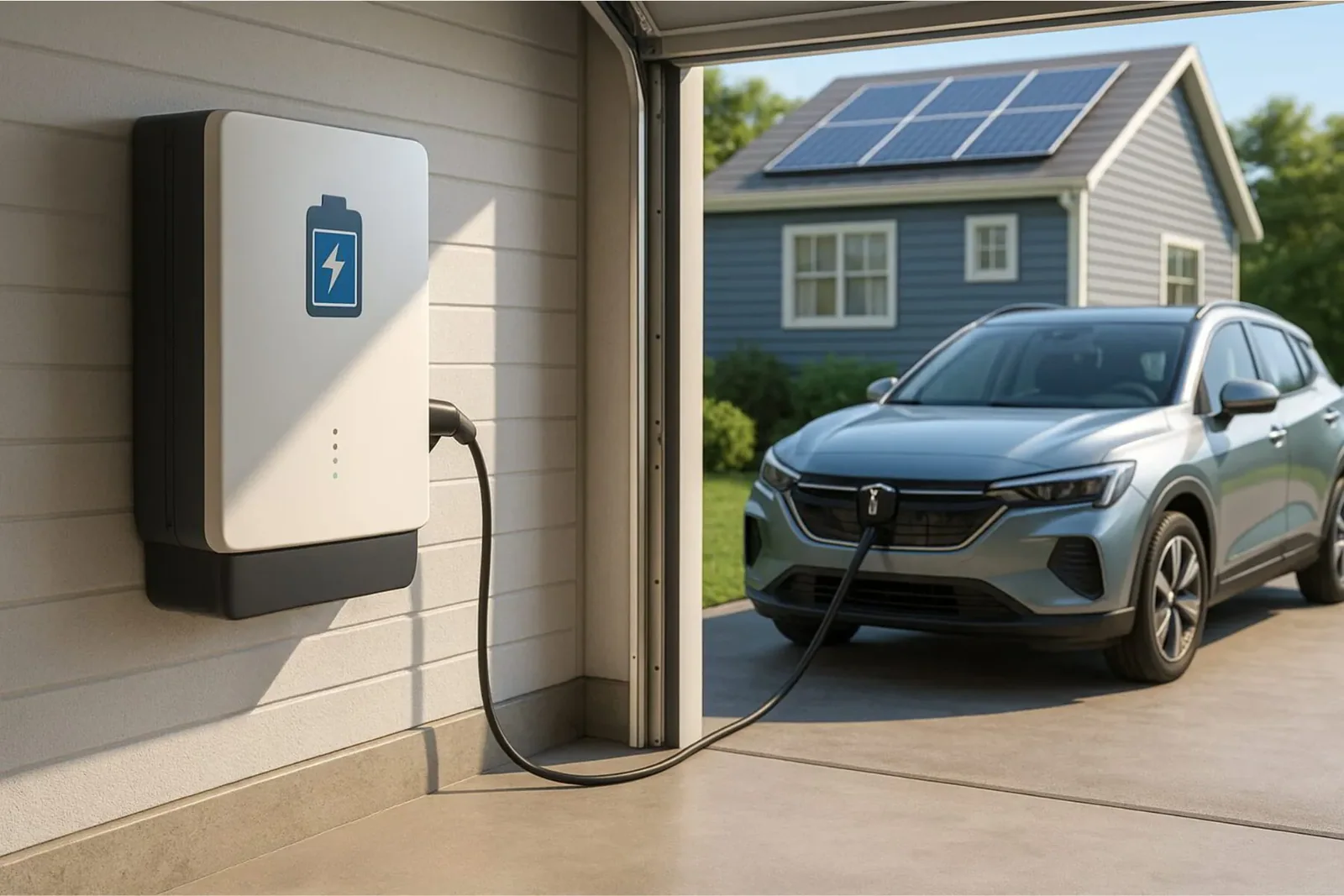 DC based home battery charging a ev