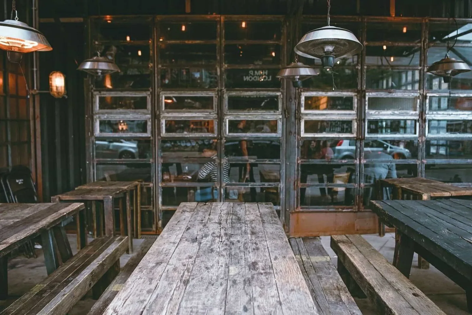 repurposed wood in industrial interior design