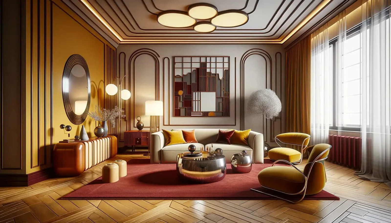 Art Moderne interior design scene